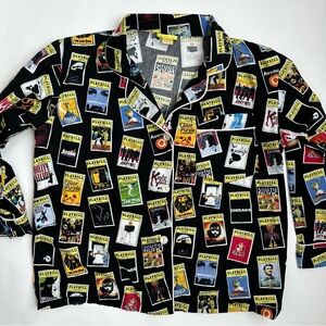 Playbill Colorful Musical Play Print PJ Pajama Top XL